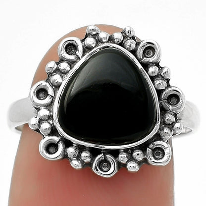 Natural Black Onyx - Brazil Ring size-8 R-1100 SDR166627