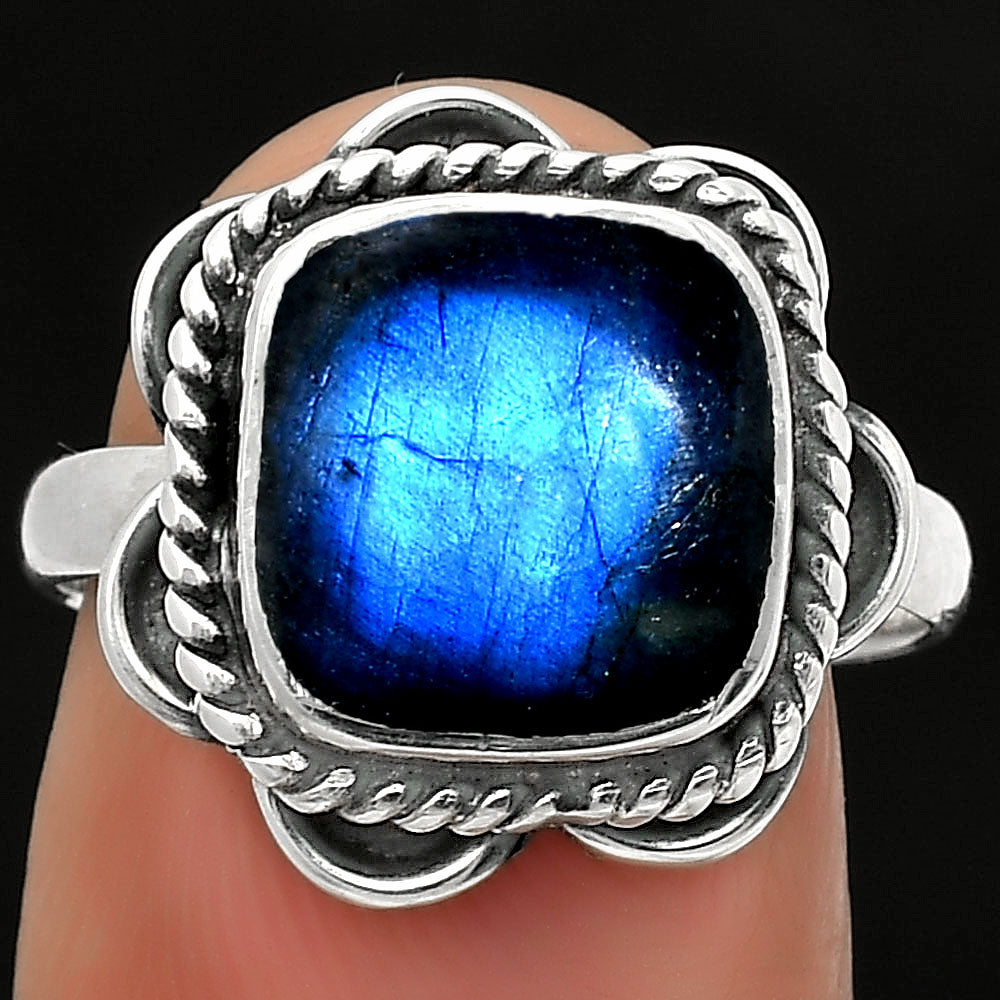 Blue Fire Labradorite - Madagascar Ring size-7.5 R-1101 SDR166690