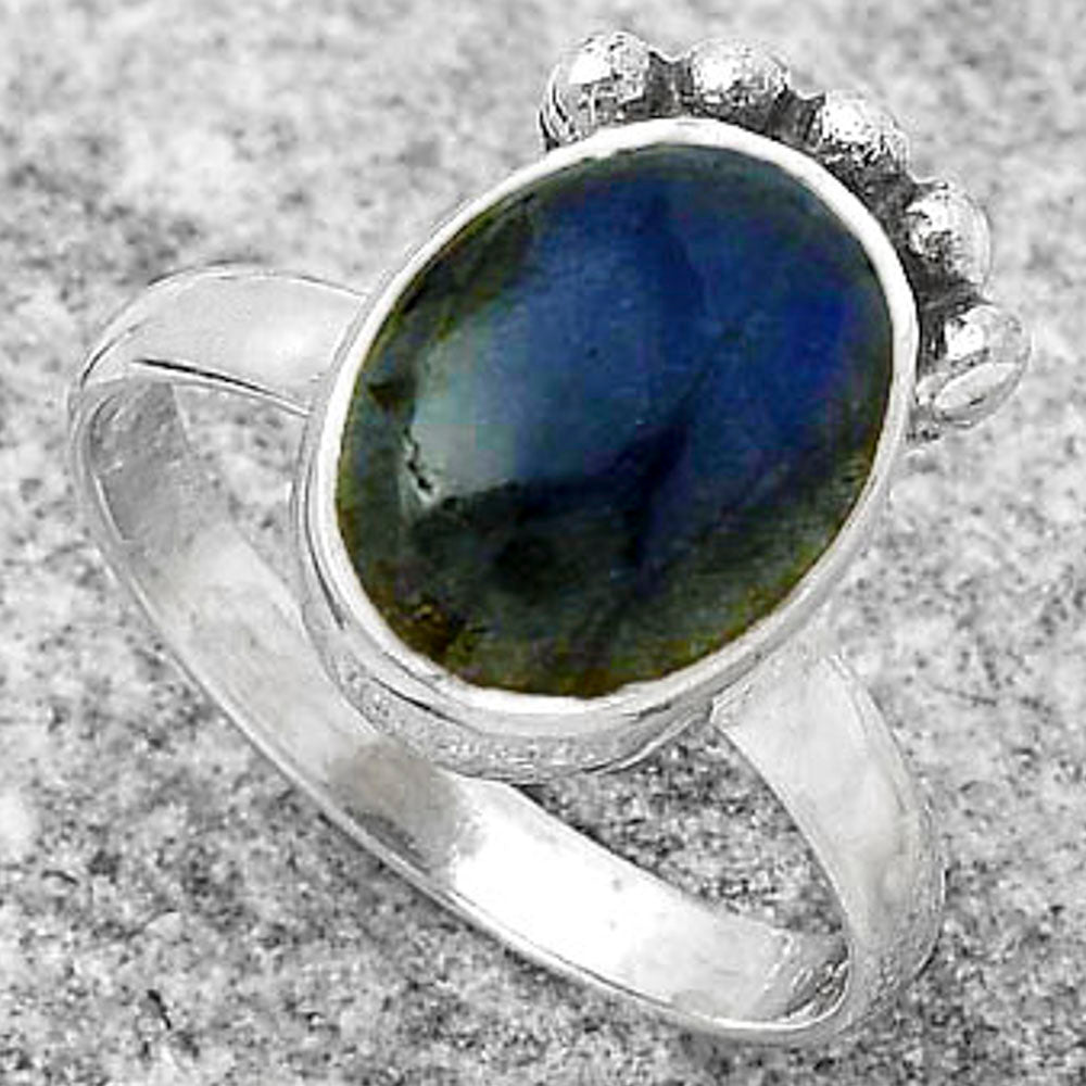 Blue Fire Labradorite - Madagascar Ring size-7 R-1222 SDR166794