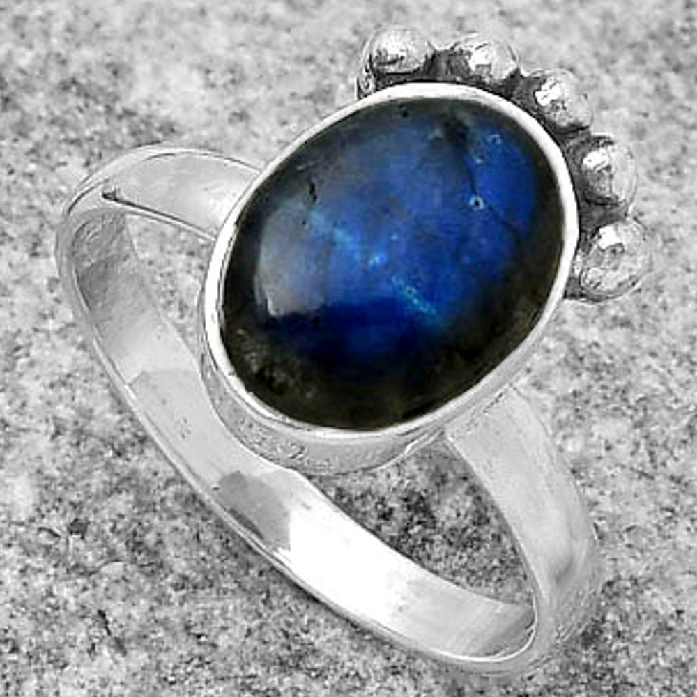 Blue Fire Labradorite - Madagascar Ring size-7 R-1222 SDR166830