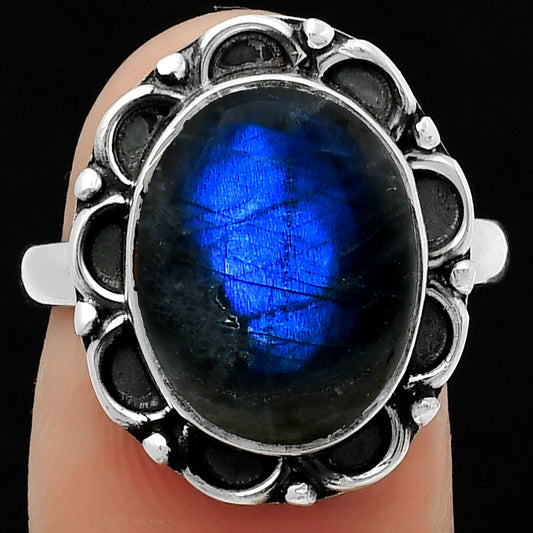 Blue Fire Labradorite - Madagascar Ring size-8 R-1092 SDR166888