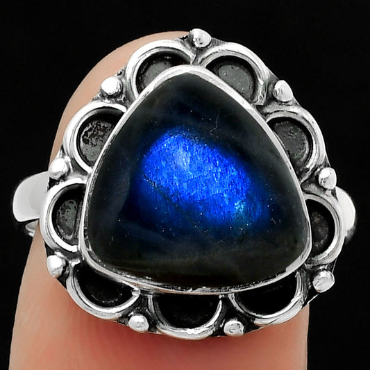 Blue Fire Labradorite - Madagascar Ring size-8 R-1092 SDR166890