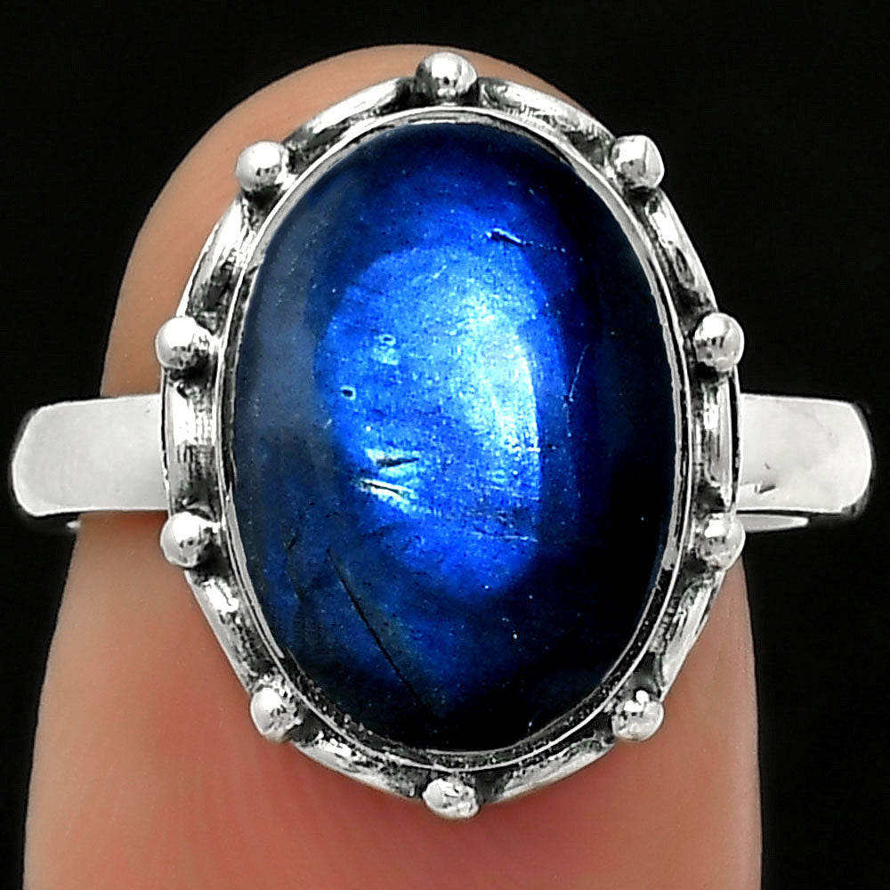 Blue Fire Labradorite - Madagascar Ring size-7.5 R-1198 SDR167272