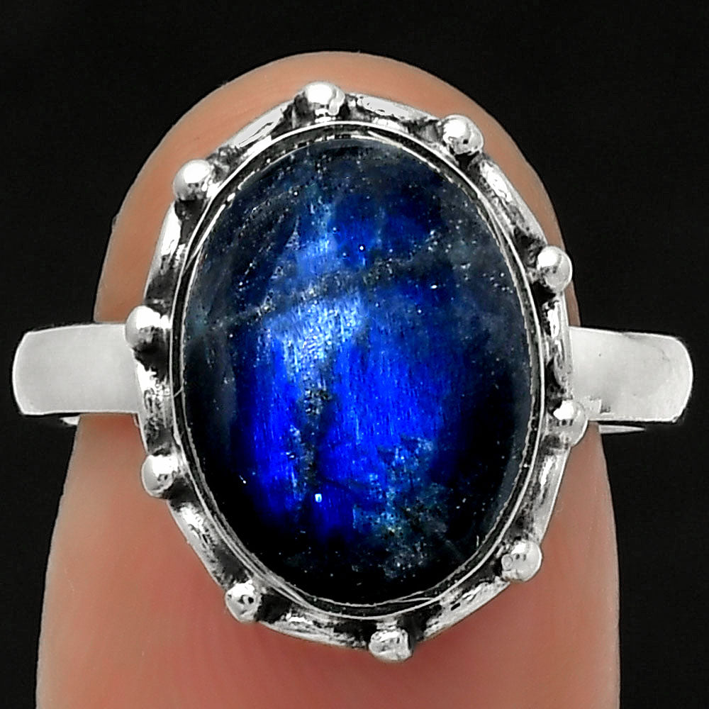 Blue Fire Labradorite - Madagascar Ring size-7.5 R-1198 SDR167292