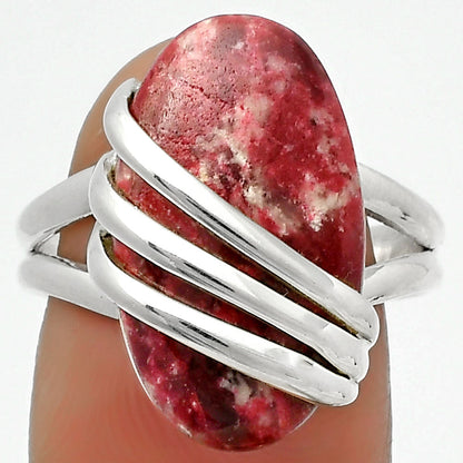 Natural Pink Thulite - Norway Ring size-8 R-1444 SDR167519