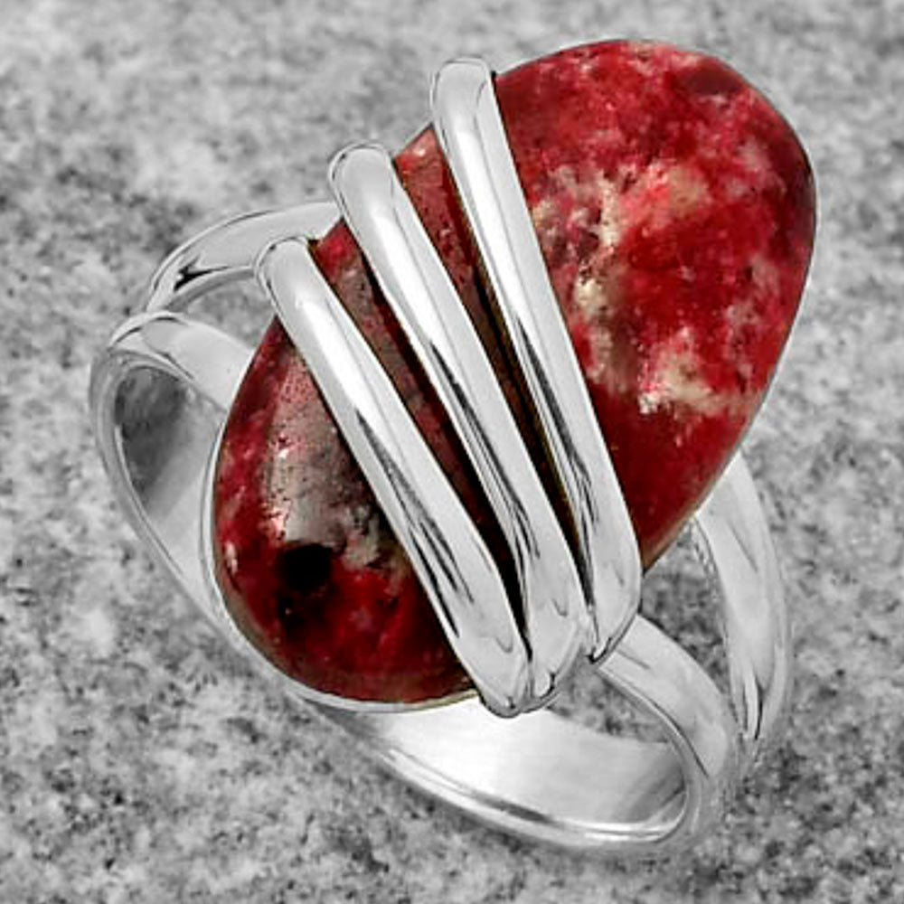 Natural Pink Thulite - Norway Ring size-8 R-1444 SDR167519