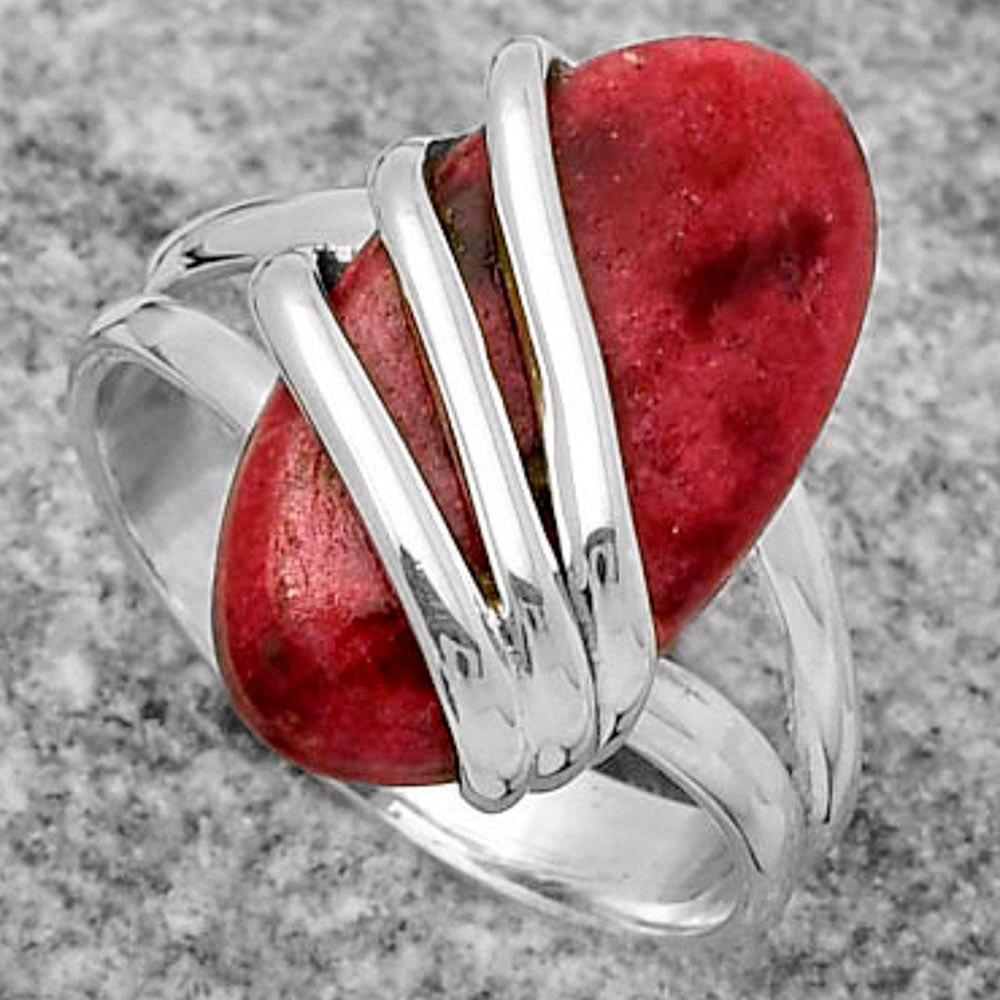 Natural Pink Thulite - Norway Ring size-8 R-1444 SDR167522