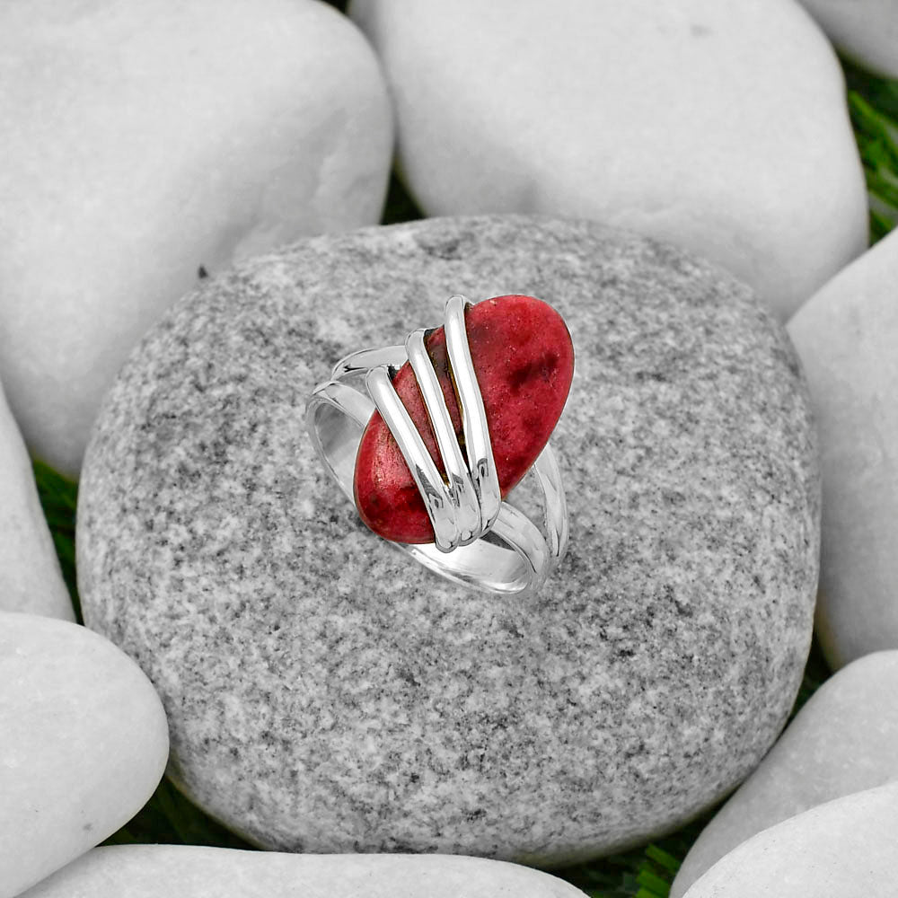 Natural Pink Thulite - Norway Ring size-8 R-1444 SDR167522