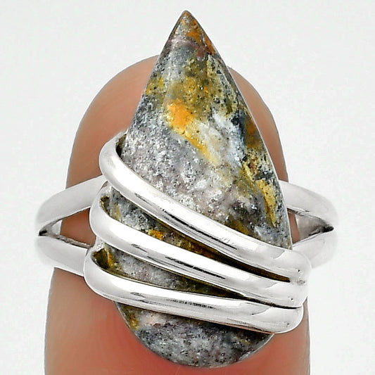 Natural Indian Blanket Jasper Ring size-7 R-1444 SDR167523