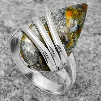 Natural Indian Blanket Jasper Ring size-7 R-1444 SDR167523