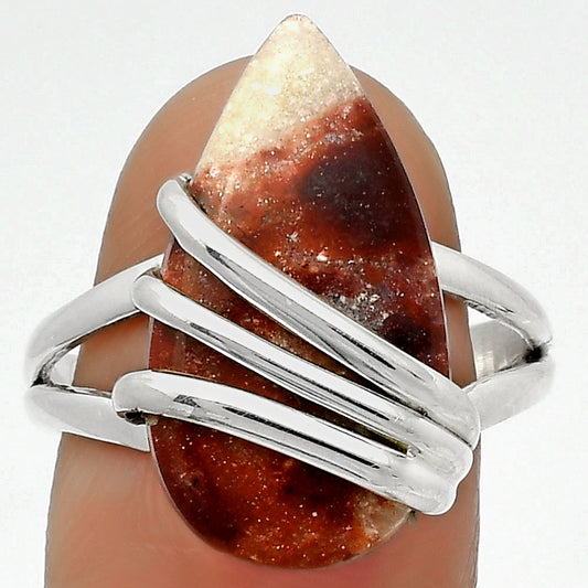 Natural Indian Blanket Jasper Ring size-9 R-1444 SDR167535