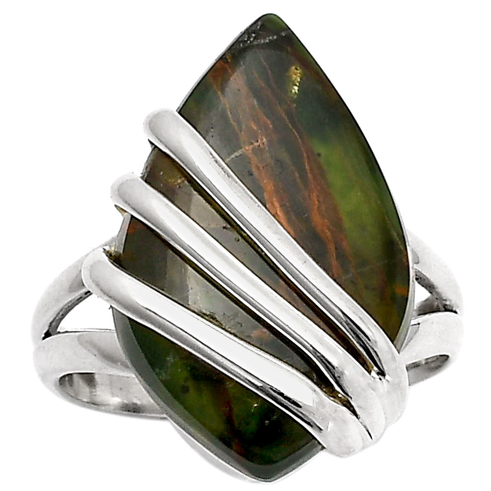 Natural Turkish Rainforest Chrysocolla Ring size-7 R-1444 SDR167544