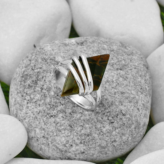 Natural Turkish Rainforest Chrysocolla Ring size-8 R-1444 SDR167552