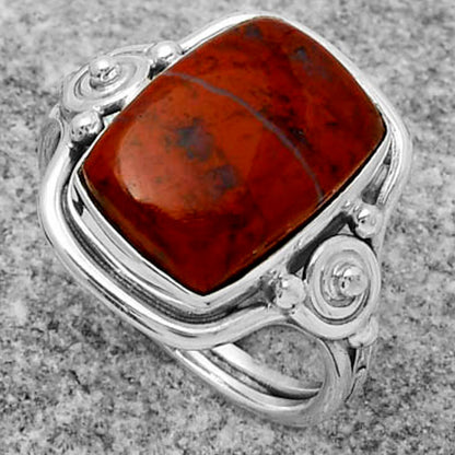 Natural Red Moss Agate Ring size-8 R-1315 SDR167565