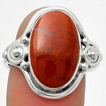 Natural Red Moss Agate Ring size-8 R-1315 SDR167580