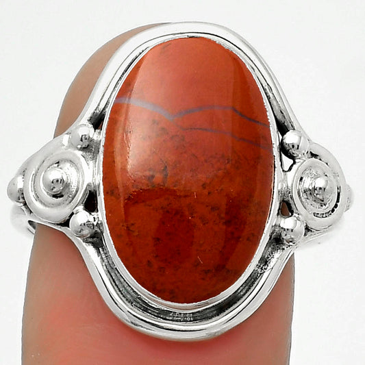 Natural Red Moss Agate Ring size-8 R-1315 SDR167580