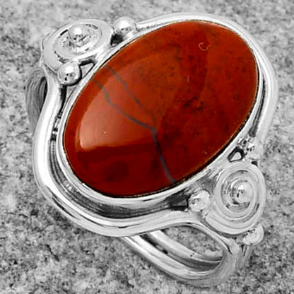 Natural Red Moss Agate Ring size-8 R-1315 SDR167580