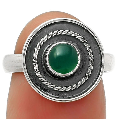 Natural Green Onyx Ring size-8 R-1439 SDR167680