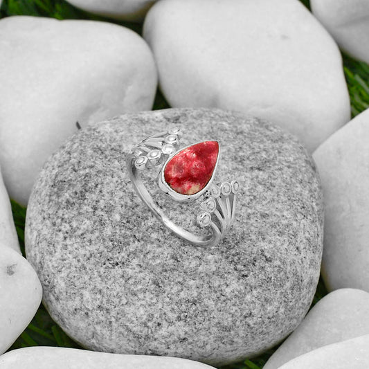 Natural Pink Thulite - Norway Ring size-8.5 R-1249 SDR167704