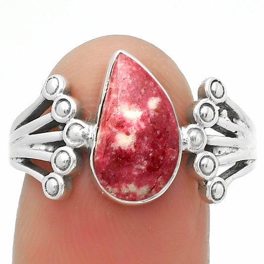 Natural Pink Thulite - Norway Ring size-8.5 R-1249 SDR167725