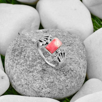 Natural Pink Thulite - Norway Ring size-8.5 R-1249 SDR167727