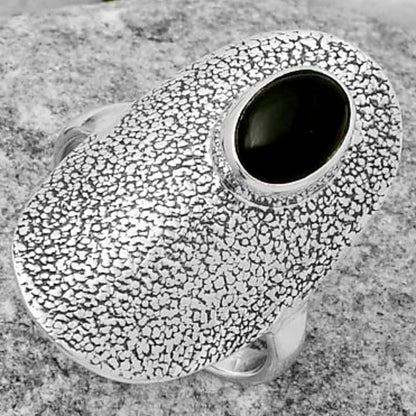 Natural Tektite Cab - Greek Ring size-8 R-1550 SDR167761