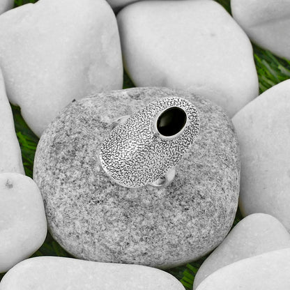 Natural Tektite Cab - Greek Ring size-8 R-1550 SDR167761