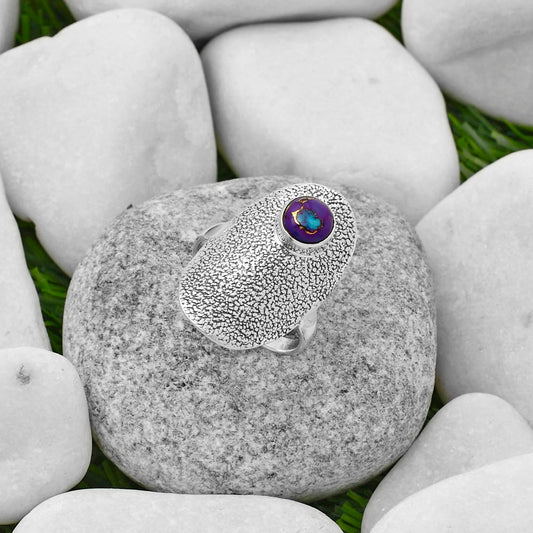 Copper Purple Turquoise - Arizona Ring size-8.5 R-1550 SDR167770