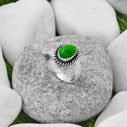 Copper Green Turquoise - Arizona Ring size-8.5 R-1279 SDR167837