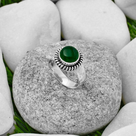Natural Green Aventurine Ring size-6.5 R-1279 SDR167839