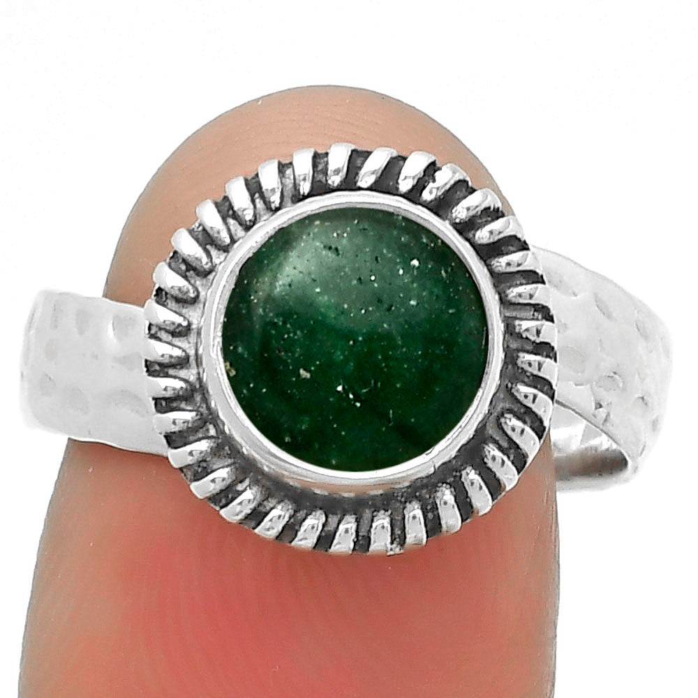 Natural Green Aventurine Ring size-9 R-1279 SDR167842