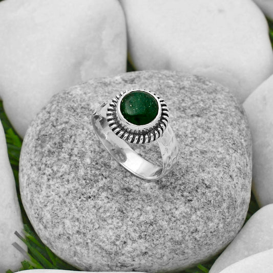 Natural Green Aventurine Ring size-9 R-1279 SDR167842