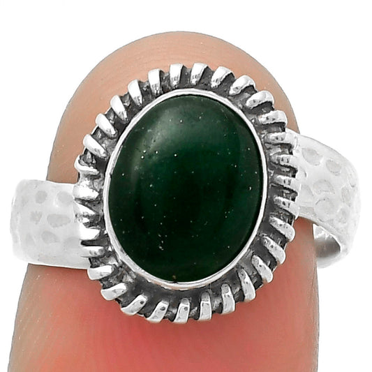 Natural Green Aventurine Ring size-7 R-1279 SDR167844
