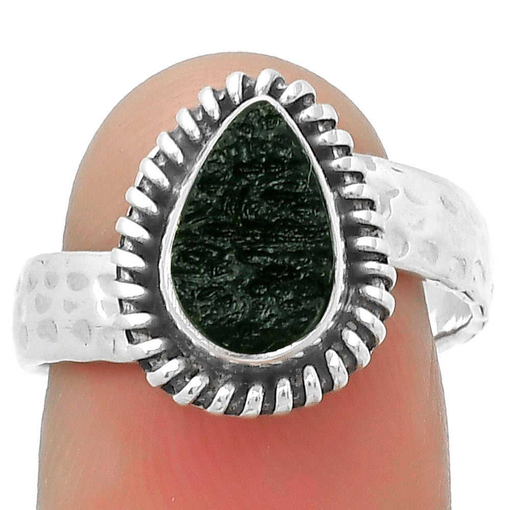 Natural Tektite Rough - Greek Ring size-8 R-1279 SDR167849