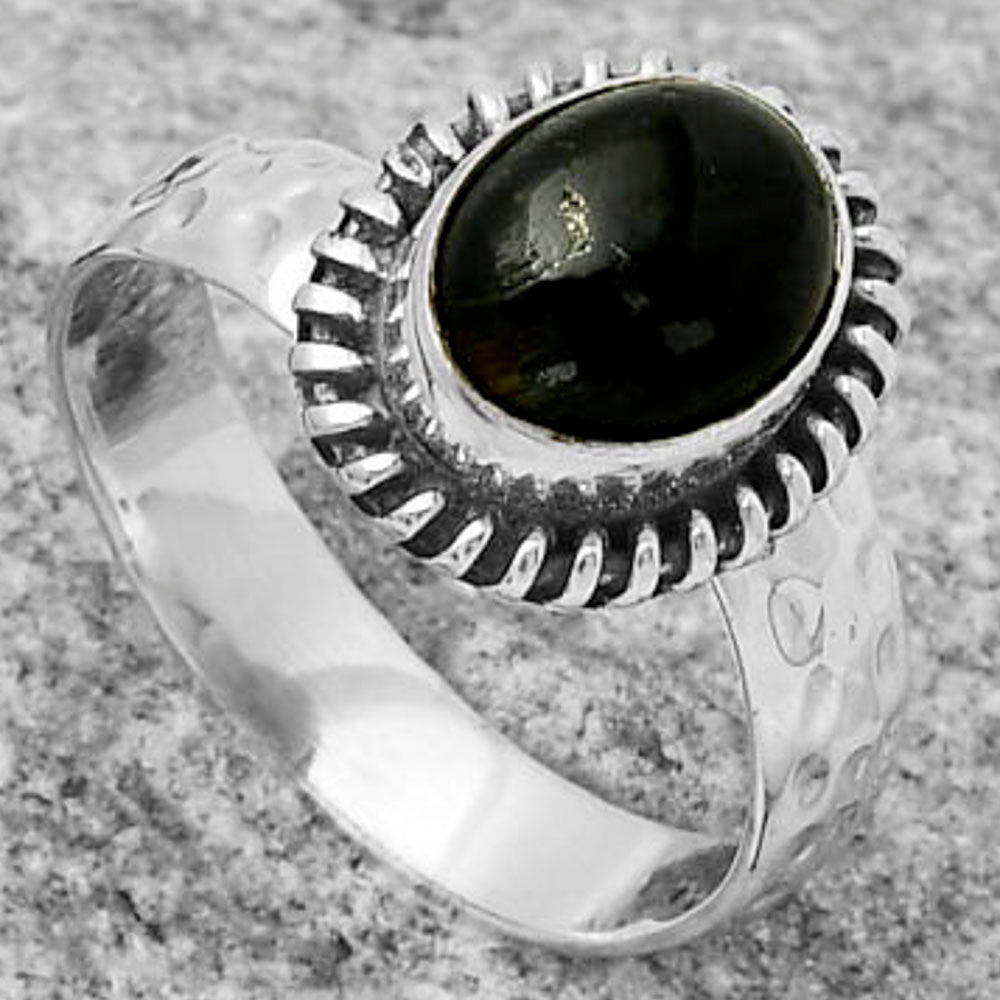 Natural Nuummite Ring size-9 R-1279 SDR167853