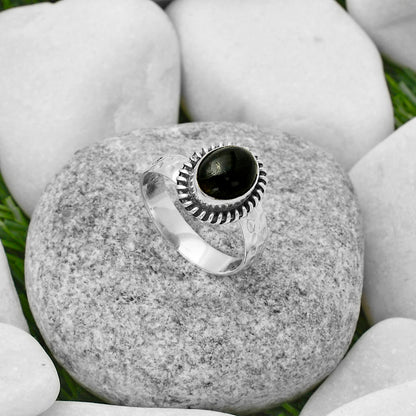 Natural Nuummite Ring size-9 R-1279 SDR167853