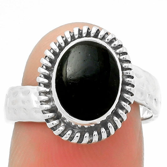 Natural Nuummite Ring size-7.5 R-1279 SDR167858