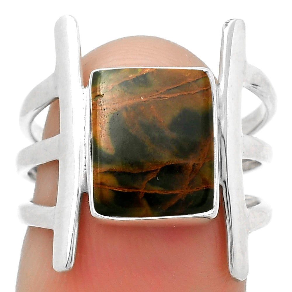 Natural Turkish Rainforest Chrysocolla Ring size-7 R-1544 SDR167895