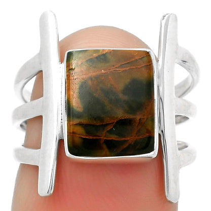 Natural Turkish Rainforest Chrysocolla Ring size-7 R-1544 SDR167895