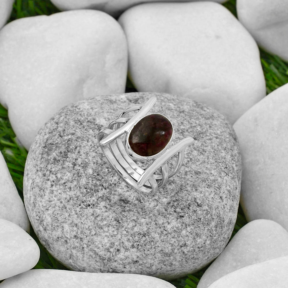 Natural Tourmaline Quartz Ring size-7 R-1544 SDR167910