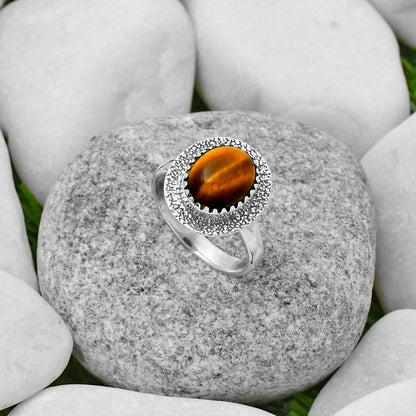 Natural Tiger Eye - Africa Ring size-8.5 R-1649 SDR167928