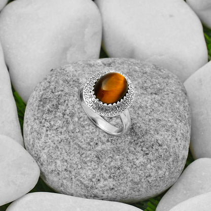 Natural Tiger Eye - Africa Ring size-7 R-1649 SDR167931