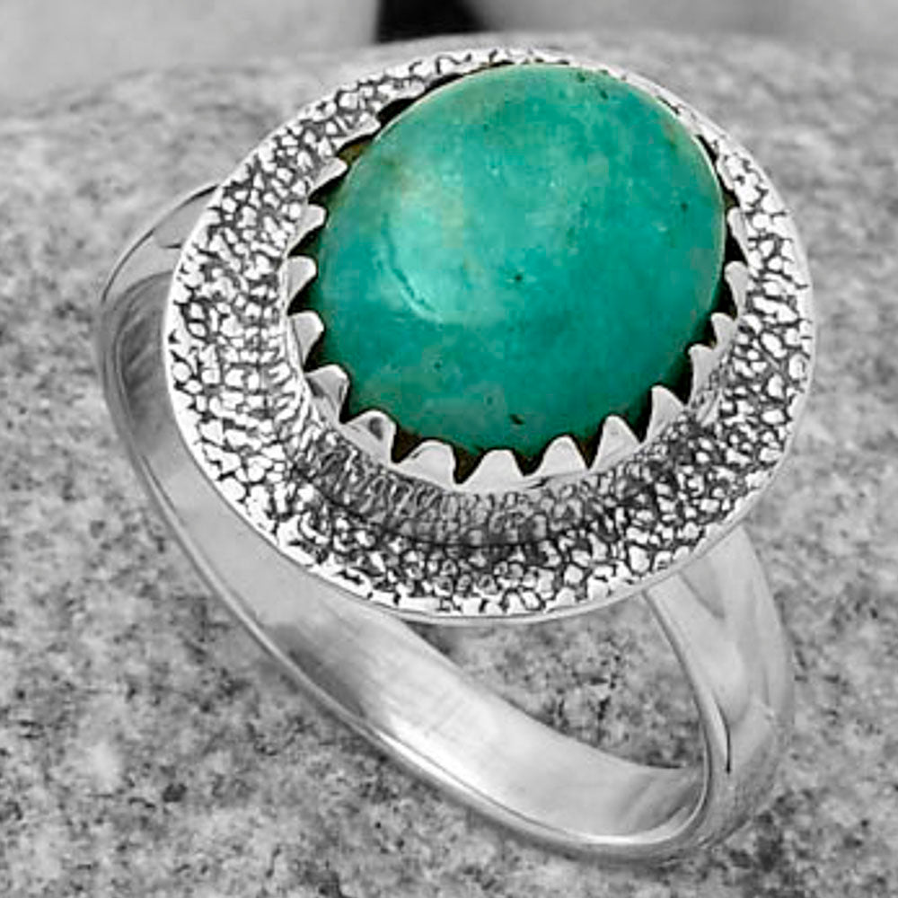 Natural Paraiba Amazonite Ring size-9 R-1649 SDR167937