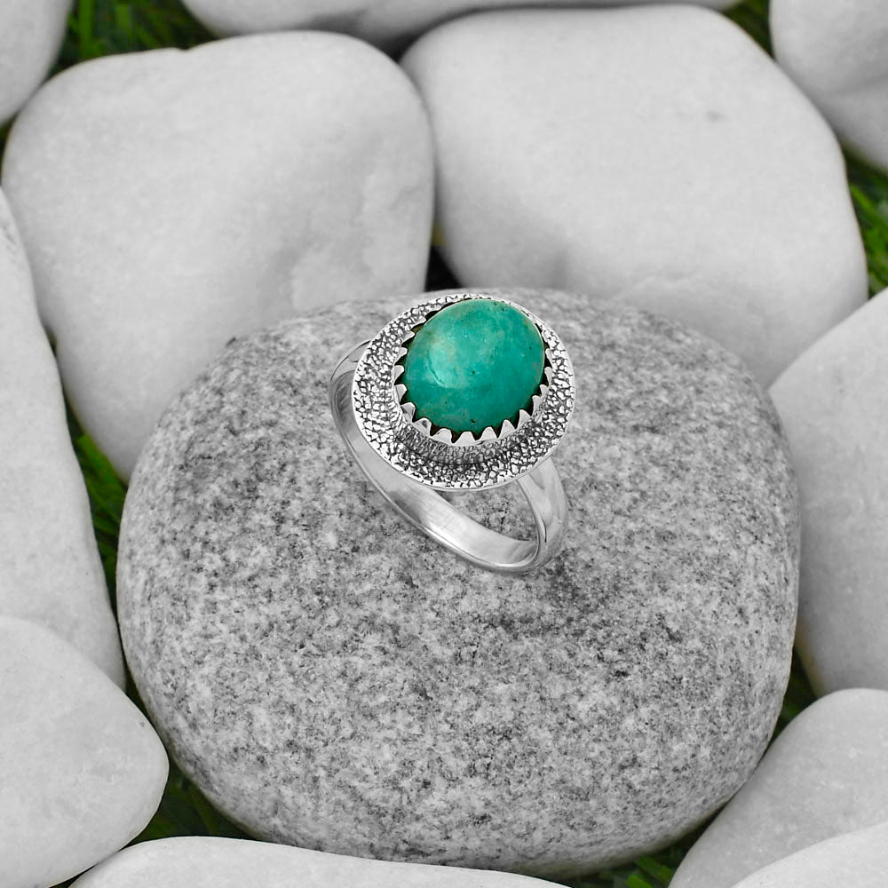 Natural Paraiba Amazonite Ring size-9 R-1649 SDR167937