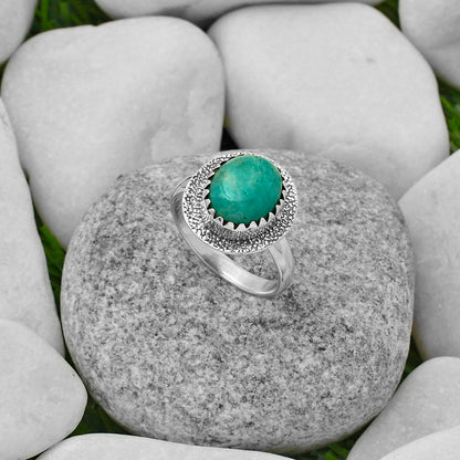 Natural Paraiba Amazonite Ring size-9 R-1649 SDR167937