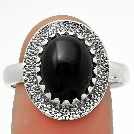 Natural Black Onyx - Brazil Ring size-7 R-1649 SDR167951