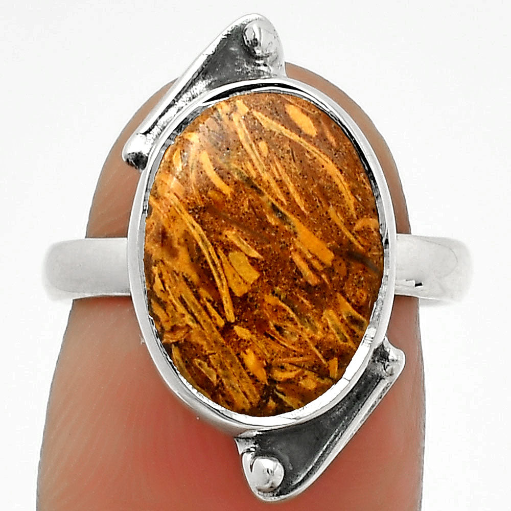 Natural Coquina Fossil Jasper India Ring size-7 R-1188 SDR168099