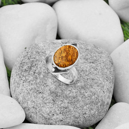 Natural Coquina Fossil Jasper India Ring size-7 R-1188 SDR168099