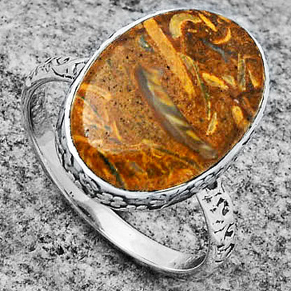 Coquina Fossil Jasper - India Ring size-7.5 R-1191 SDR168133