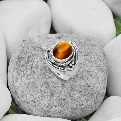 Natural Tiger Eye - Africa Ring size-8 R-1312 SDR168206